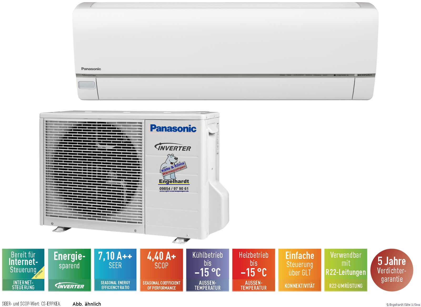 Panasonic Professional CS-..PKEA Wandklimaanlage für EDV- und Technikräume.  :: von Engelhardt Kälte Klima GmbH