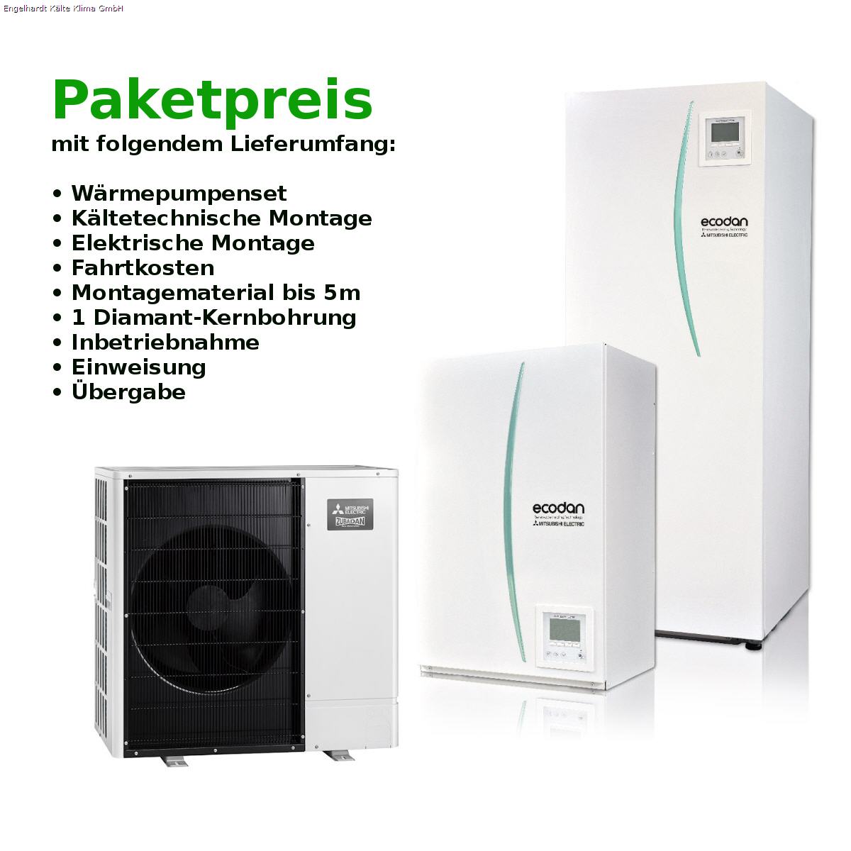 Mitsubishi Zubadan Ecodan W&auml;rmepumpen